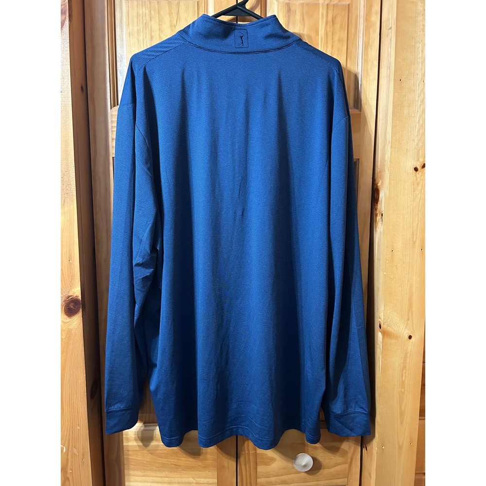 PGA Tour Mens XXL Quarter Zip Golf Pullover Jacket Navy Lightweight NWOT - Picture 2 of 6
